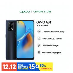 OPPO A74 Smartphone l 6GB+128GB l 33W Flash Charge l 5000mAh Big Battery l Always Reliable, Always Relaxed