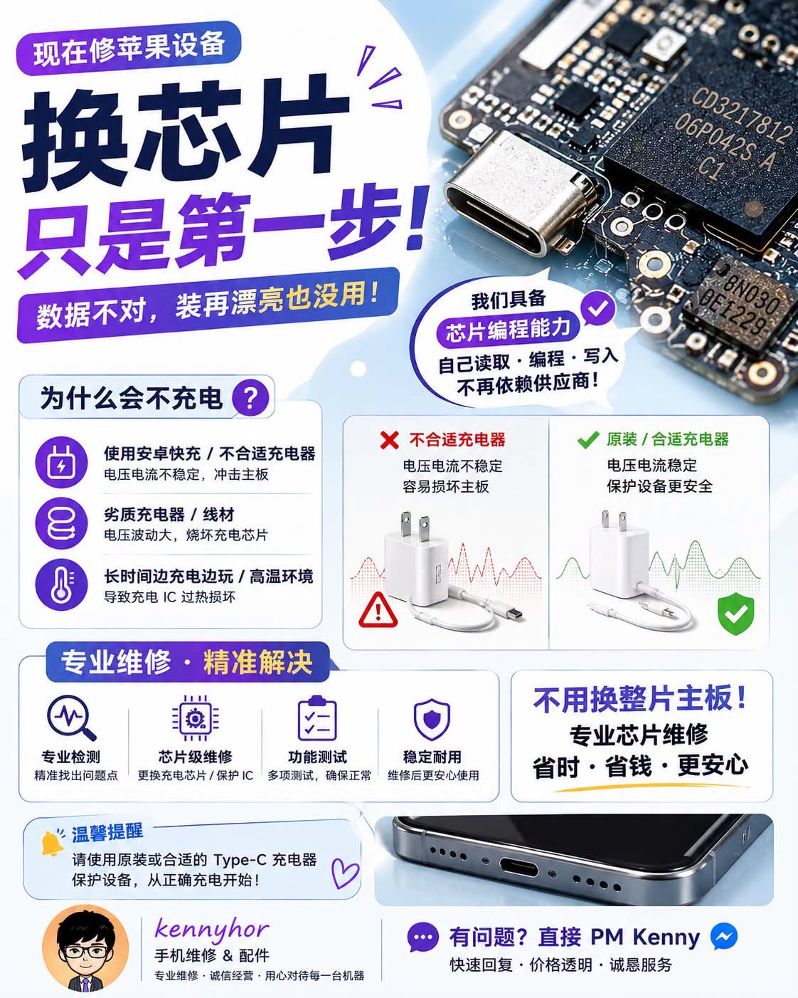 充电芯片检测与编程维修案例